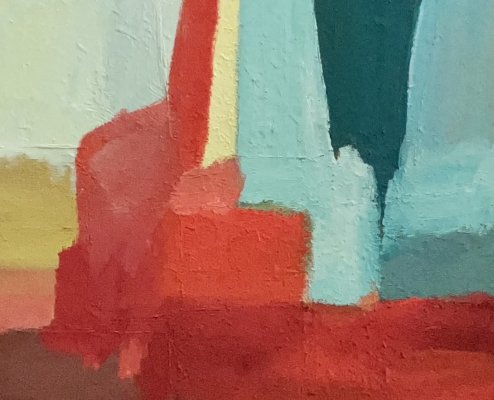 Fabrik am Waldrand, 45x55cm, 2023